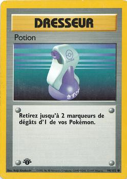 1999 Pokemon 1st Edition French #94/102 Potion Front