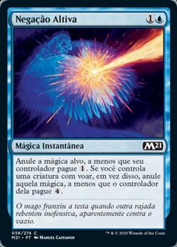 2020 Magic The Gathering Core Set 2021 Portuguese #056 Negação Altiva Front