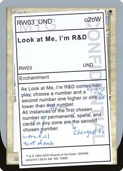 2020 Magic the Gathering Unsanctioned #9 Look at Me, I'm R&D Front