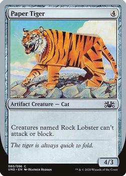 2020 Magic the Gathering Unsanctioned #80 Paper Tiger Front