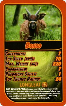 2017 Top Trumps Longleat #NNO Bongo Front