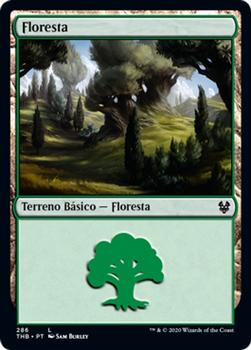 2020 Magic The Gathering Theros Beyond Death Portuguese #286 Floresta Front