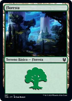2020 Magic The Gathering Theros Beyond Death Portuguese #287 Floresta Front