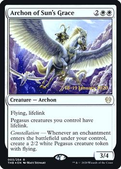 2020 Magic The Gathering Theros Beyond Death - Date-stamped Promos #003 Archon of Sun's Grace Front