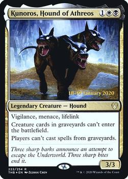 2020 Magic The Gathering Theros Beyond Death - Date-stamped Promos #222 Kunoros, Hound of Athreos Front