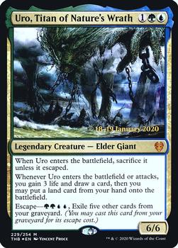 2020 Magic The Gathering Theros Beyond Death - Date-stamped Promos #229 Uro, Titan of Nature's Wrath Front