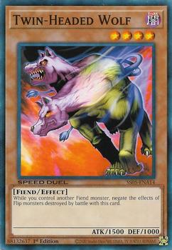 2020 Yu-Gi-Oh! Twisted Nightmares English 1st Edition #SS05-ENA14 Twin-Headed Wolf Front