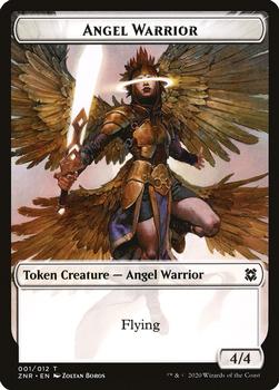 2020 Magic the Gathering Zendikar Rising - Tokens #001/012 Angel Warrior Front