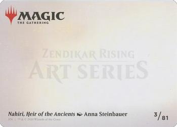 2020 Magic the Gathering Zendikar Rising - Art Series #3 Nahiri, Heir of the Ancients Back