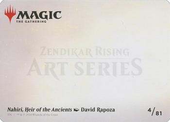 2020 Magic the Gathering Zendikar Rising - Art Series #4 Nahiri, Heir of the Ancients Back