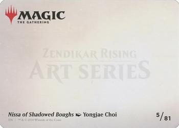 2020 Magic the Gathering Zendikar Rising - Art Series #5 Nissa of Shadowed Boughs Back