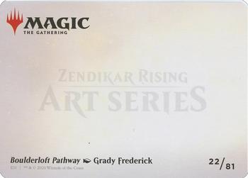 2020 Magic the Gathering Zendikar Rising - Art Series #22 Boulderloft Pathway Back