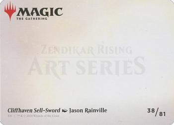 2020 Magic the Gathering Zendikar Rising - Art Series #38 Cliffhaven Sell-Sword Back