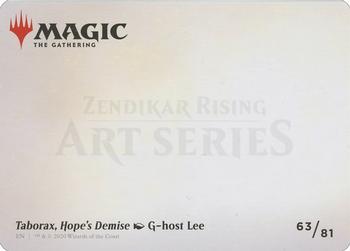 2020 Magic the Gathering Zendikar Rising - Art Series #63 Taborax, Hope's Demise Back