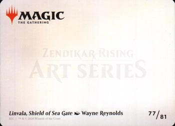 2020 Magic the Gathering Zendikar Rising - Art Series #77 Linvala, Shield of Sea Gate Back