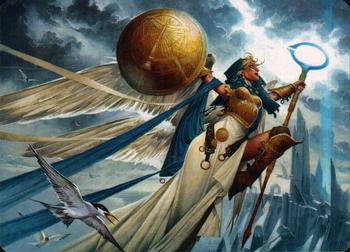2020 Magic the Gathering Zendikar Rising - Art Series #77 Linvala, Shield of Sea Gate Front