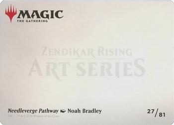 2020 Magic the Gathering Zendikar Rising - Art Series Gold Artist Signature #27 Needleverge Pathway Back