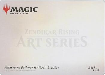 2020 Magic the Gathering Zendikar Rising - Art Series Gold Artist Signature #28 Pillarverge Pathway Back