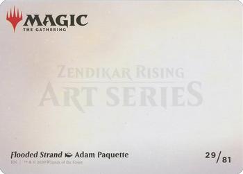 2020 Magic the Gathering Zendikar Rising - Art Series Gold Artist Signature #29 Flooded Strand Back