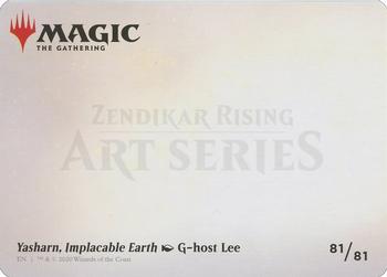 2020 Magic the Gathering Zendikar Rising - Art Series Gold Artist Signature #81 Yasharn, Implacable Earth Back