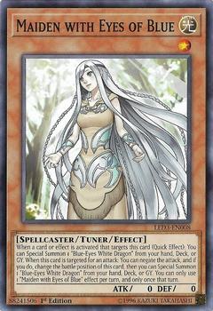 2018 Yu-Gi-Oh! Legendary Duelists: White Dragon Abyss English 1st Edition #LED3-EN008 Maiden with Eyes of Blue Front