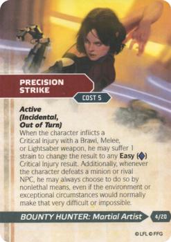 2013 Fantasy Flight Games Star Wars Edge of the Empire Specialization Deck Bounty Hunter Martial Artist #4 Precision Strike Front