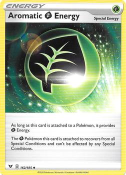 2020 Pokemon Sword & Shield Vivid Voltage #162/185 Aromatic Grass Energy Front