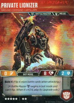 2019 Transformers Wave 3 War for Cybertron: Siege 1 - Character Cards #UT-T15 Private Lionizer / RS Firesteel Saber Front