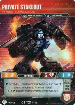 2019 Transformers Wave 3 War for Cybertron: Siege 1 - Character Cards #CT-T21 Private Stakeout - Infantry Communications Front