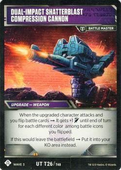2019 Transformers Wave 3 War for Cybertron: Siege 1 - Character Cards #UT-T26 Raider Blowpipe / Dual-Impact Shatterblast Compression Cannon Back