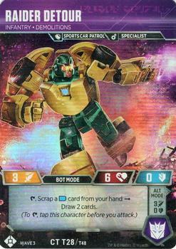 2019 Transformers Wave 3 War for Cybertron: Siege 1 - Character Cards #CT-T28 Raider Detour / Infantry - Demolitions Front