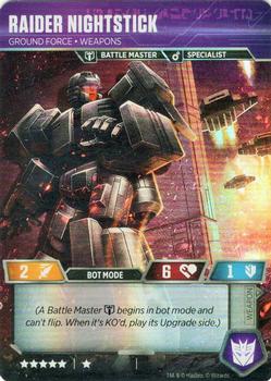 2019 Transformers Wave 3 War for Cybertron: Siege 1 - Character Cards #UT-T33 Raider Nightstick / Black Beam Blaster Front