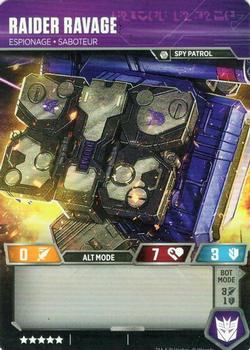 2019 Transformers Wave 3 War for Cybertron: Siege 1 - Character Cards #CT-T34 Raider Ravage - Espionage Saboteur Back