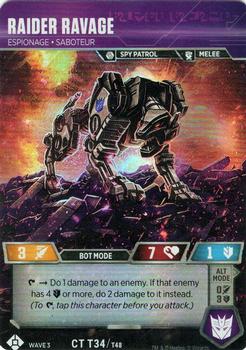 2019 Transformers Wave 3 War for Cybertron: Siege 1 - Character Cards #CT-T34 Raider Ravage - Espionage Saboteur Front