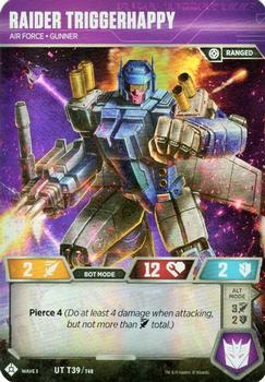 2019 Transformers Wave 3 War for Cybertron: Siege 1 - Character Cards #UT-T39 Raider Triggerhappy / Air Force - Gunner Front