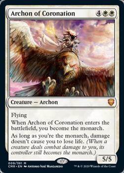 2020 Magic the Gathering Commander Legends #009 Archon of Coronation Front