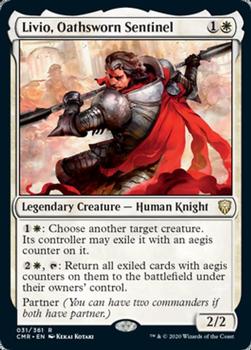 2020 Magic the Gathering Commander Legends #031 Livio, Oathsworn Sentinel Front
