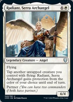 2020 Magic the Gathering Commander Legends #040 Radiant, Serra Archangel Front