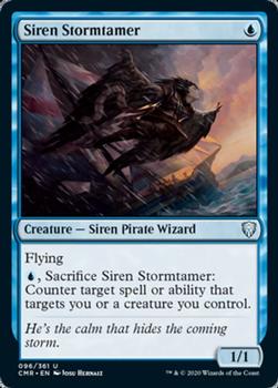 2020 Magic the Gathering Commander Legends #096 Siren Stormtamer Front