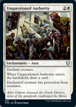 2020 Magic the Gathering Commander Legends #389 Unquestioned Authority Front