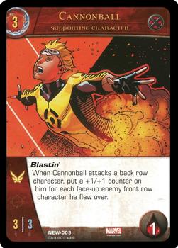 2018 Upper Deck VS System 2PCG: New Mutants #NEW-009 Cannonball Front