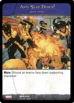 2018 Upper Deck VS System 2PCG: New Mutants #NEW-018 And Stay Down! Front
