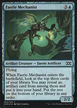 2020 Magic: The Gathering Double Masters - Foil #50 Faerie Mechanist Front