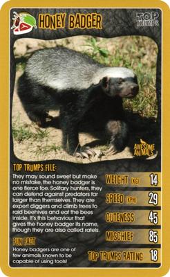 2020 Top Trumps Awesome Animals #NNO Honey Badger Front