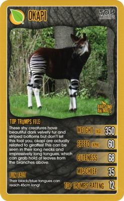 2020 Top Trumps Awesome Animals #NNO Okapi Front