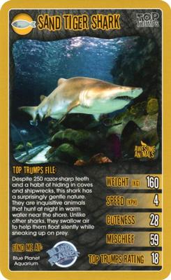 2020 Top Trumps Awesome Animals #NNO Sand Tiger Shark Front