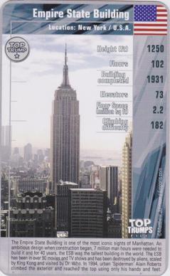 2014 Top Trumps Skyscrapers - US version #NNO Empire State Building Front