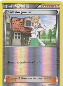 2011 Pokemon Black & White - Reverse Holo #101/114 Professor Juniper Front