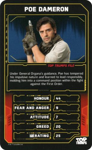 2020 Top Trumps Star Wars The Rise of Skywalker #NNO Poe Dameron Front