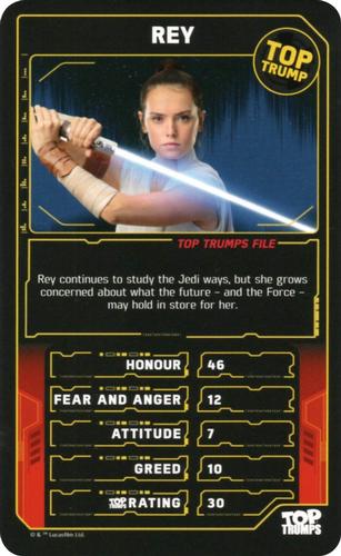 2020 Top Trumps Star Wars The Rise of Skywalker #NNO Rey Front